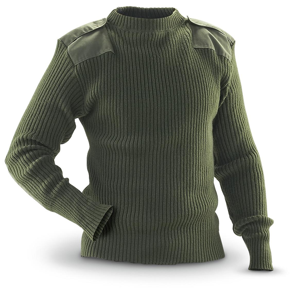 New United States Marine Corps Military Commando Sweater, Olive Drab ...