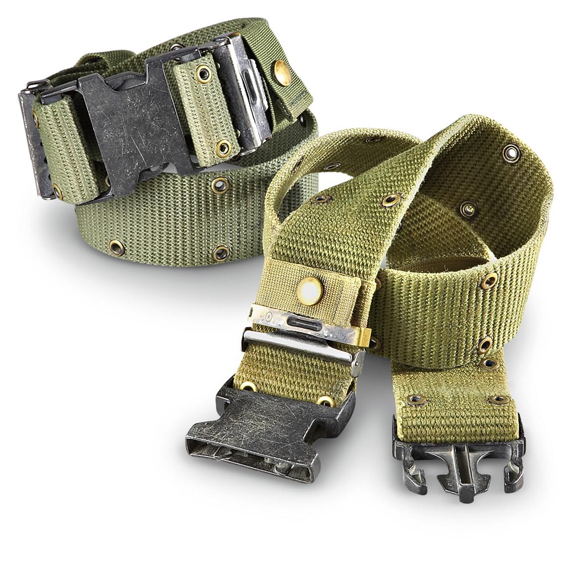 U.S. Military Surplus Pistol Belts, 2 pack, Used