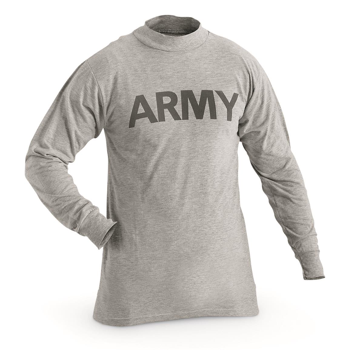 U.S. Army Surplus Long Sleeve T-Shirts, 2 pack, New