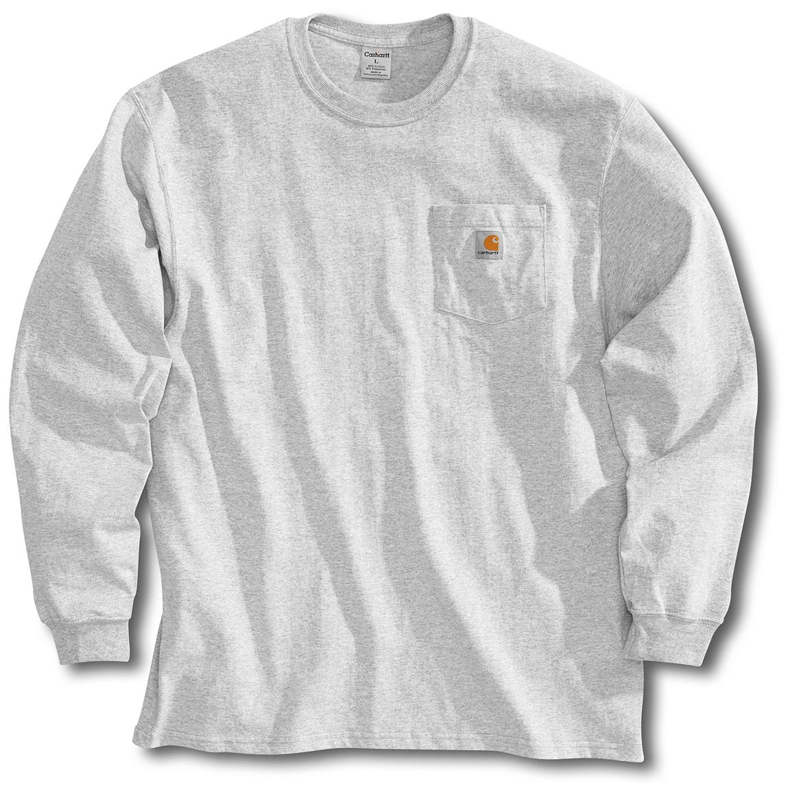 Men's Carhartt Workwear Long-Sleeve Pocket T-Shirt - 215678, T-Shirts ...