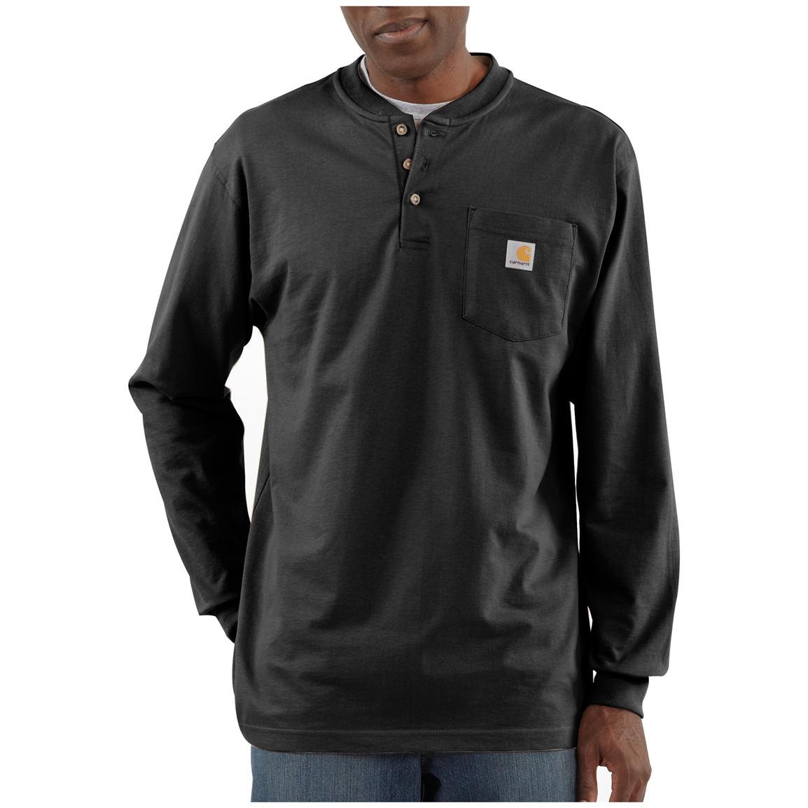 long sleeve black henley