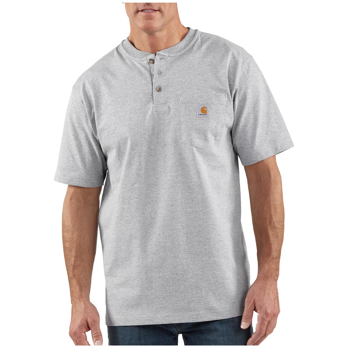 Men's Carhartt® Workwear Short - sleeve Pocket Henley - 215682, T ...