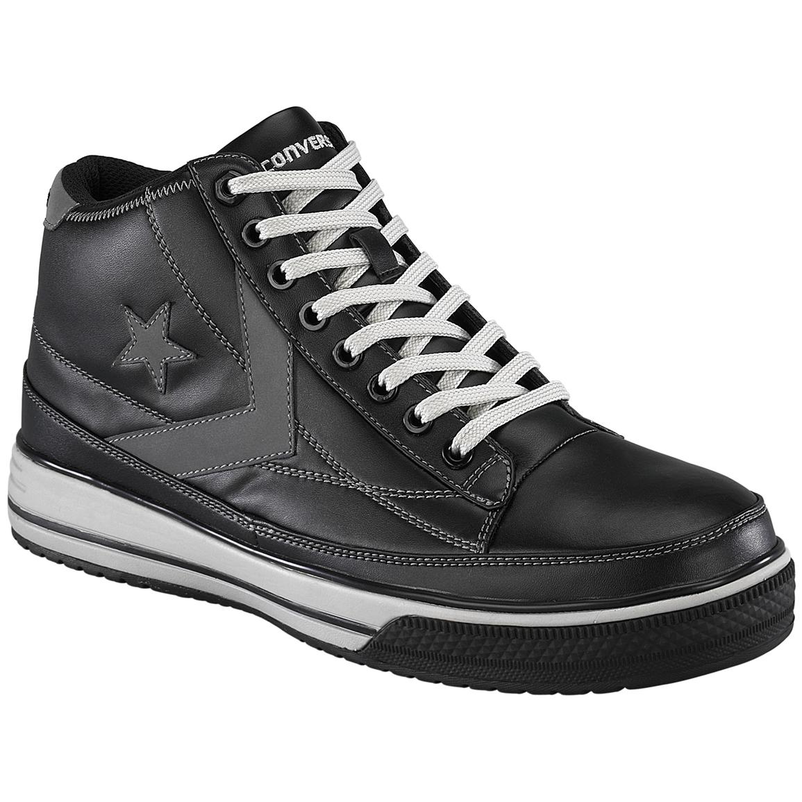 Men&#39;s Composite Toe Converse® C3755 High - top Athletic Work Shoes, Black - 215961, Work Boots ...