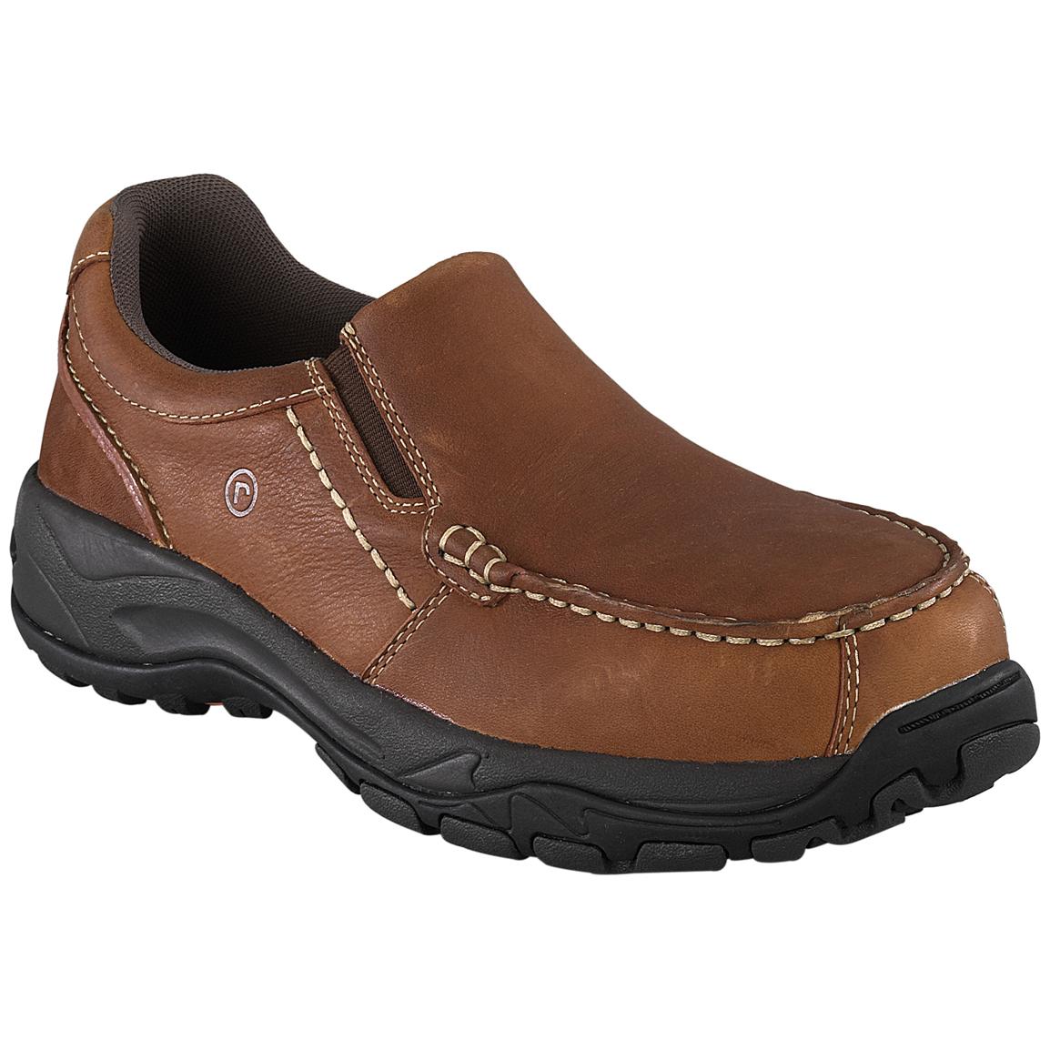 Men's Rockport Works RK6748 Composite Toe Slip-on Work Shoes, Brown ...