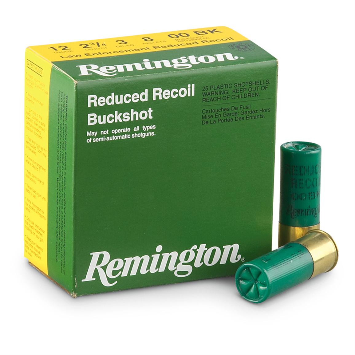 Remington 2 3 4 12 Gauge 00 Buckshot 8 Pellet 100 Rounds