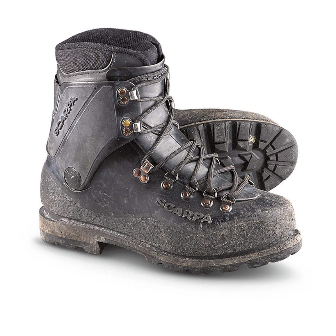 Used Men's French Military Mountain Boots, Black - 216762, Combat ...
