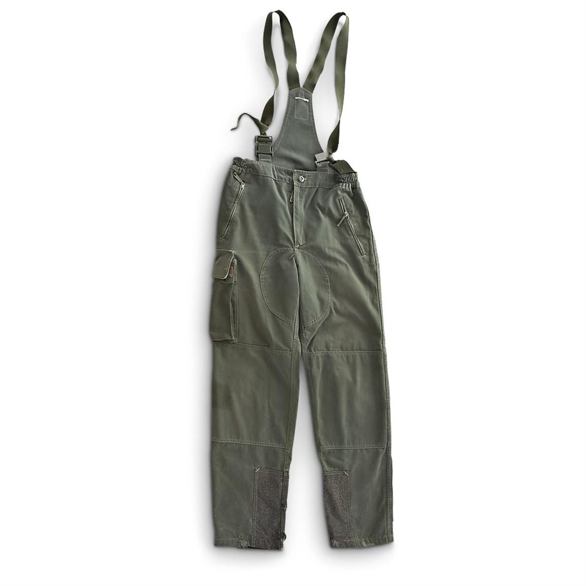 Used French Military Pants with Suspenders, Olive Drab - 216772, Pants ...