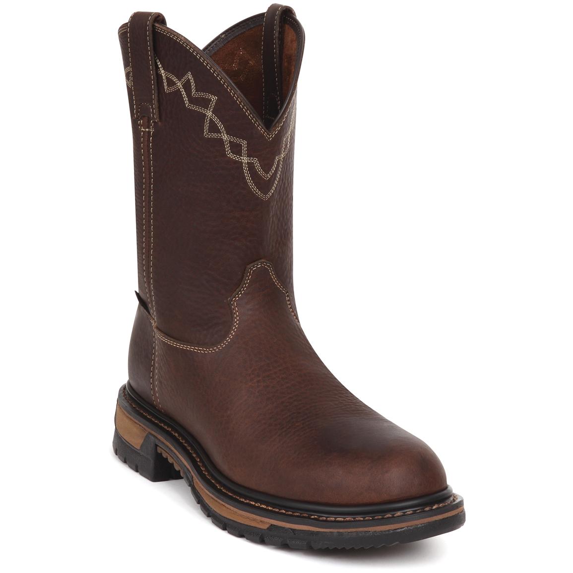 mens western round toe boots