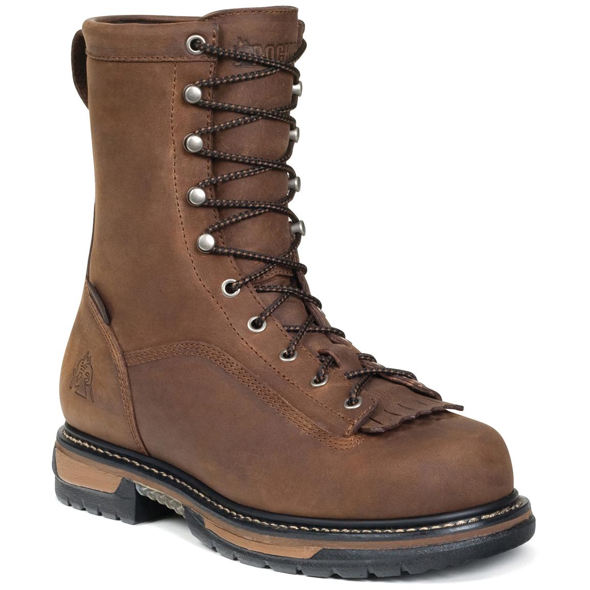 Men's Rocky&reg; Iron Clad 9 inch Waterproof Steel Toe Work Boots, Copper