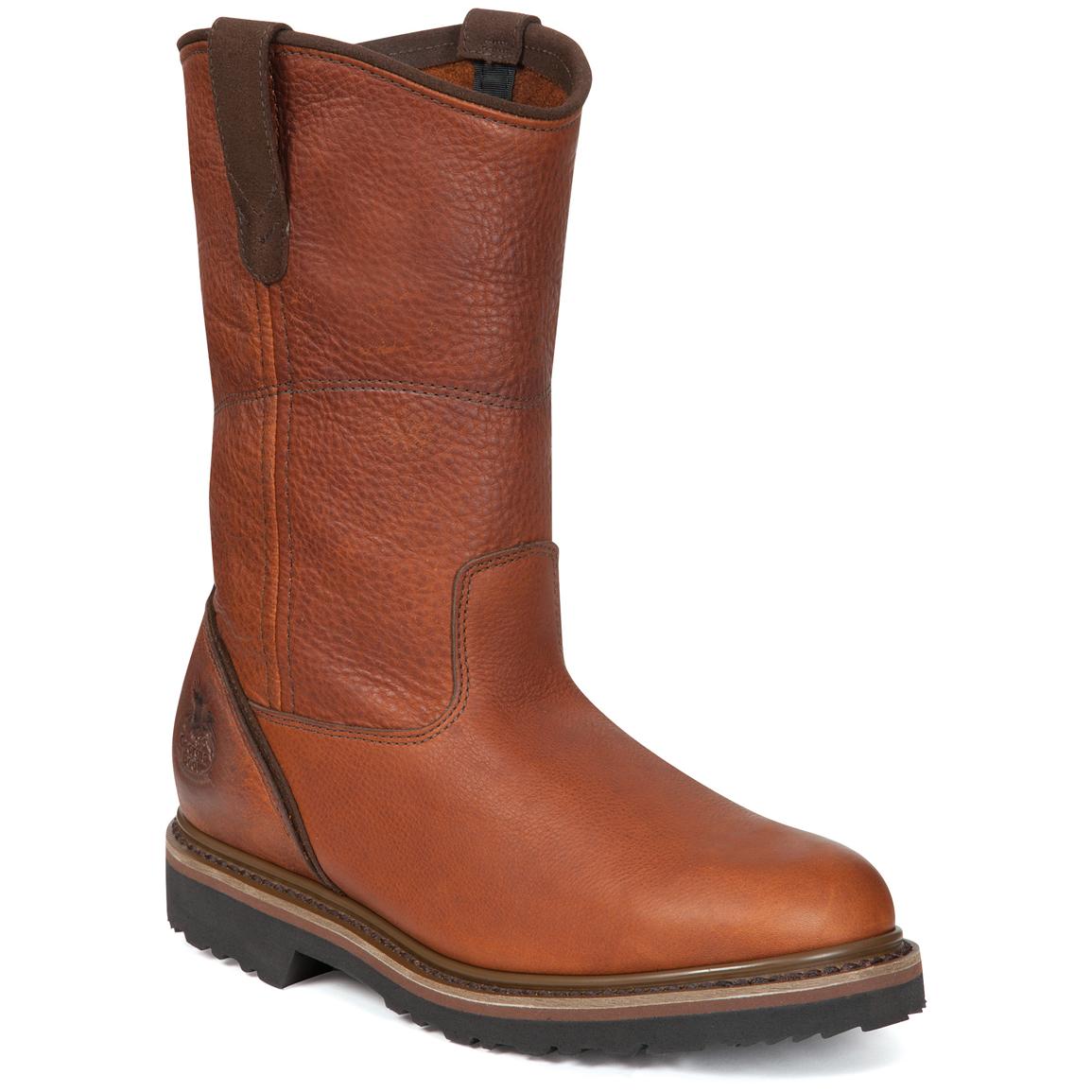 steel toe long boots