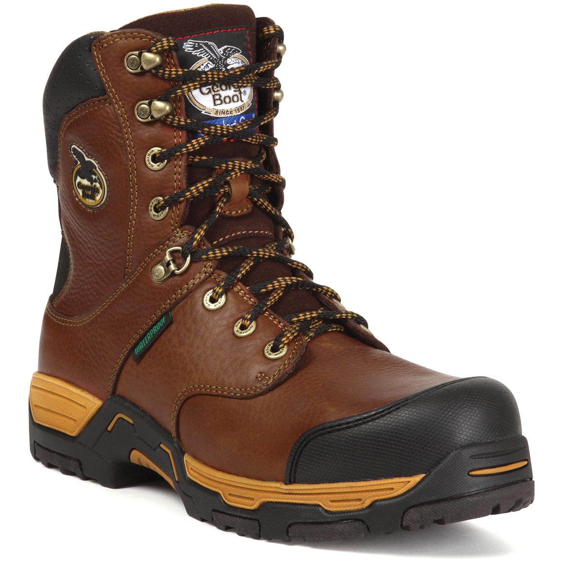 Men's Diamond Trax™ Steel Toe Waterproof Boots, Rust 217523