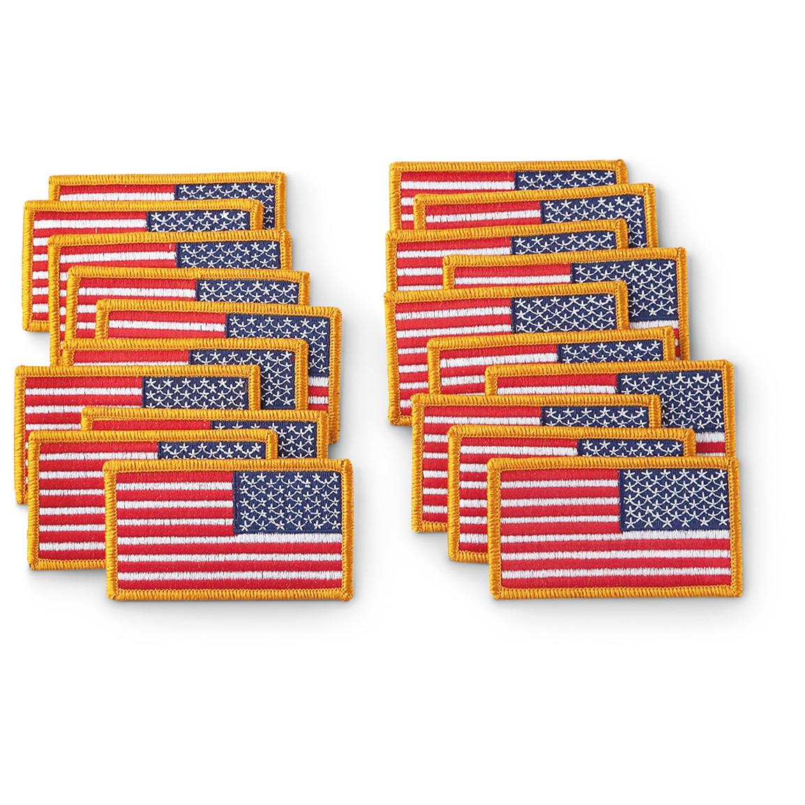 20 New U.S. Military Surplus U.S.A. Flag Patch Set Right - side ...