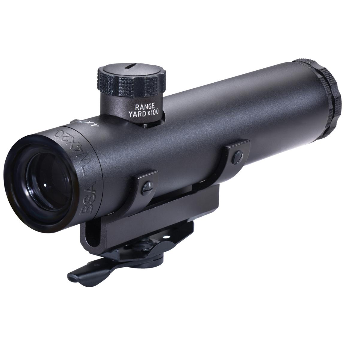 BSA® 4x20 mm Tactical Weapons Mil - dot Scope with Quick - detach AR ...