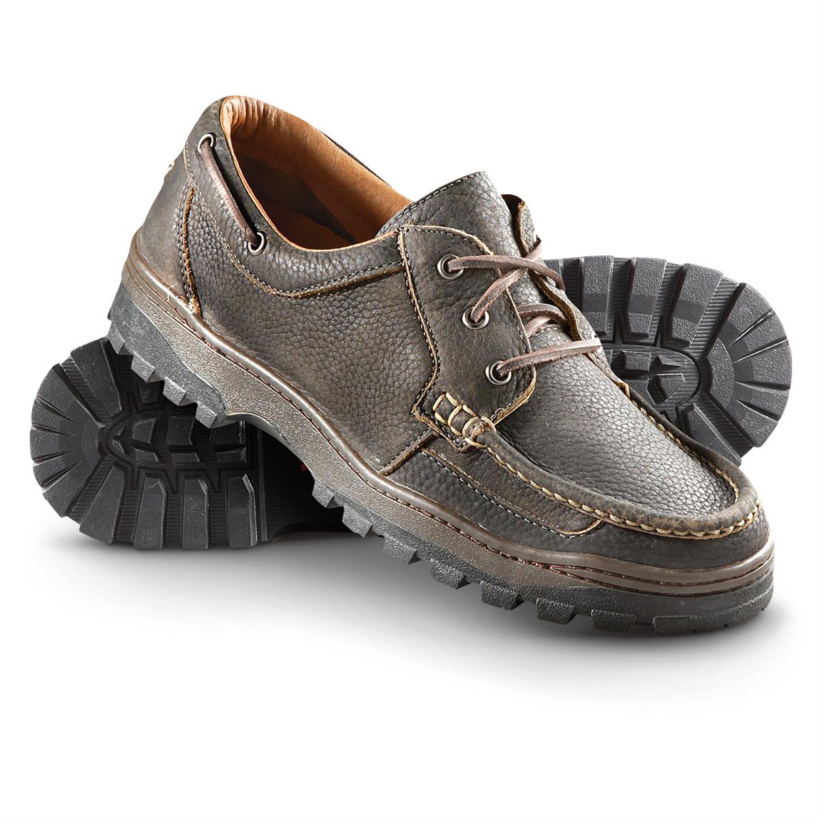 Men's Rocky® Outback Moc - toe Oxfords, Brown - 217718, Casual Shoes at ...