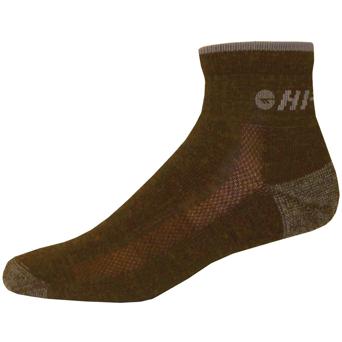 Hi Tec® Merino Wool Quarter Socks, 3 Pk. 218185, Socks at