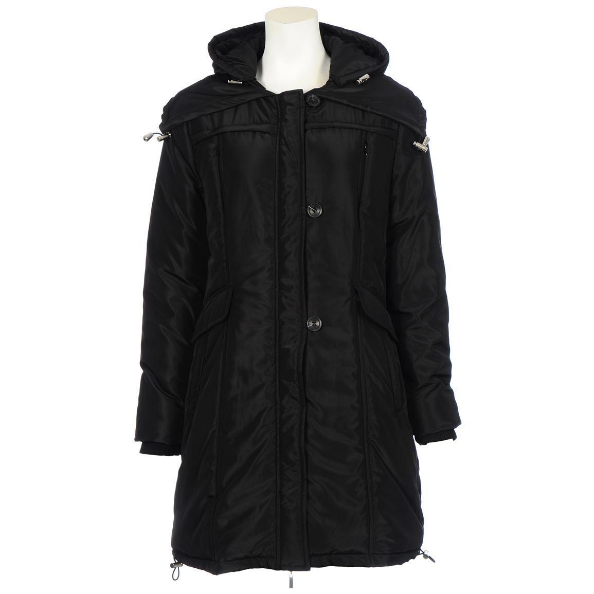 Women's Excelled® Quilt Stadium Coat, Black - 218284, Insulated Jackets ...