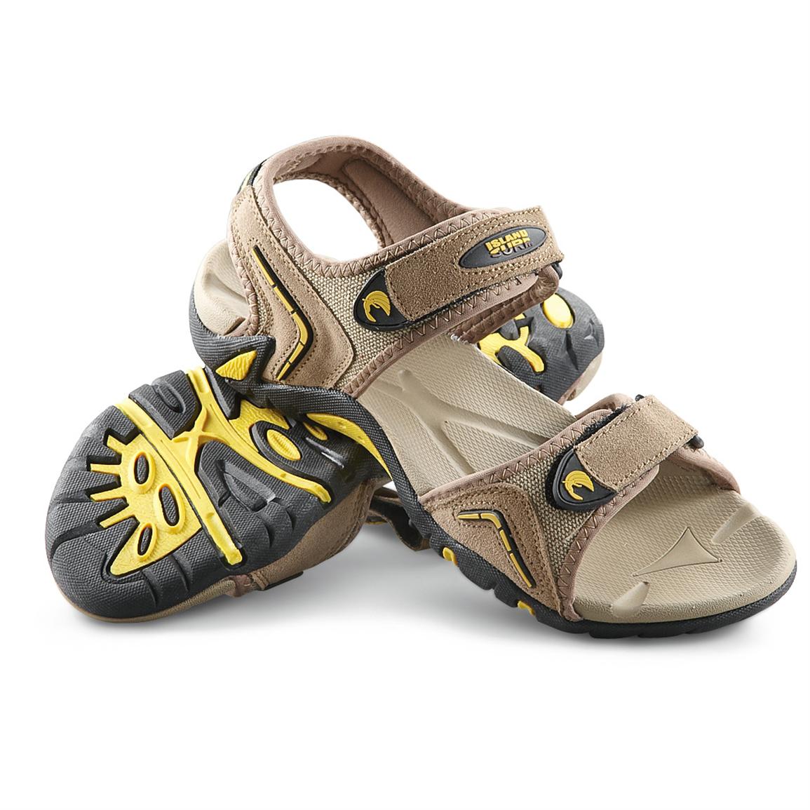 Men's Island Surf® Fathom Sandals, Beige / Yellow - 218530, Sandals ...