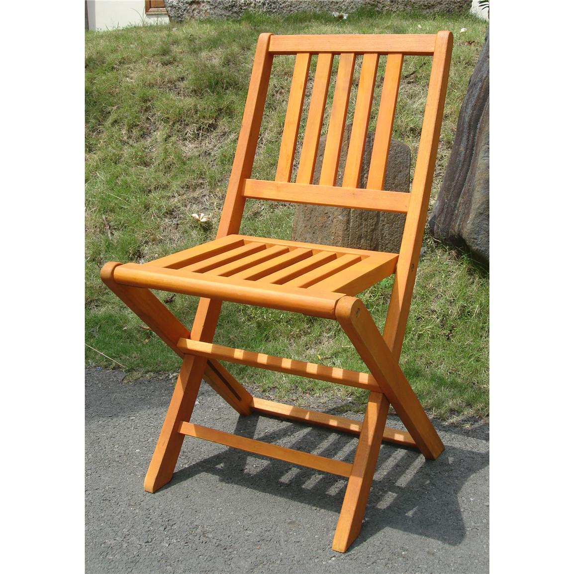 VIFAH® Marcana Outdoor Wood Folding Chairs, Set of 2 - 218598, Patio