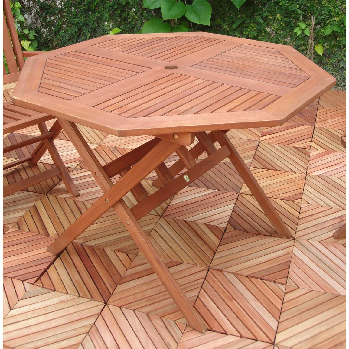 Vifah® Octagonal Outdoor Wood Table 218658 Patio Furniture At