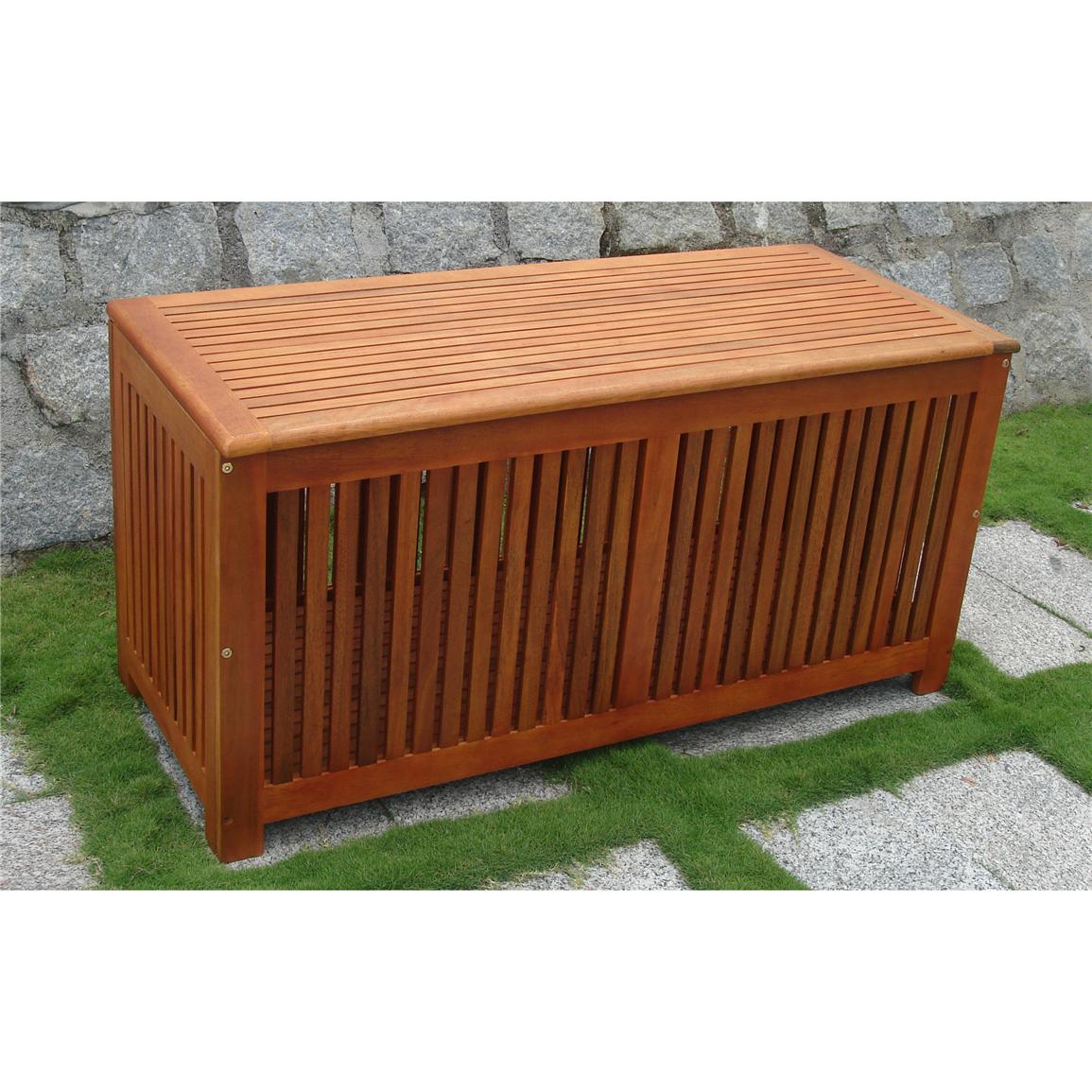 VIFAH® Bresa Outdoor Wood Storage Box - 218675, Patio 