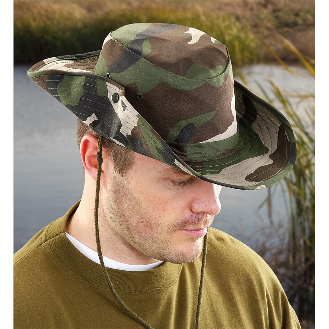 Homme Armée Sun CACHOU Militaire Combat Camouflage Bush Hat BTP Camouflage 