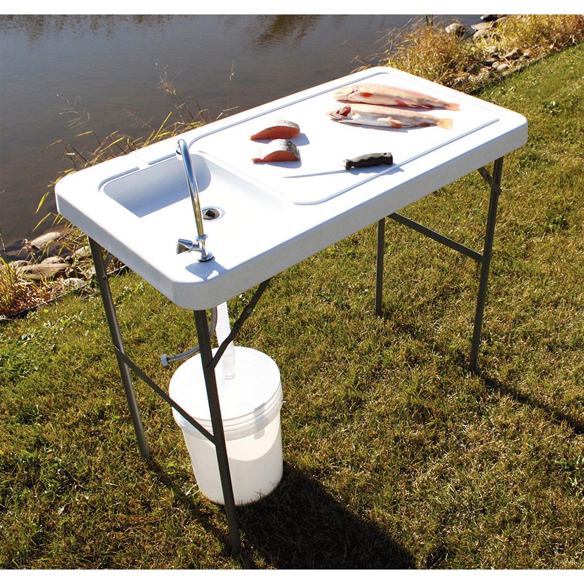 Guide Gear Fish &amp; Game Cleaning / Processing Folding Table 