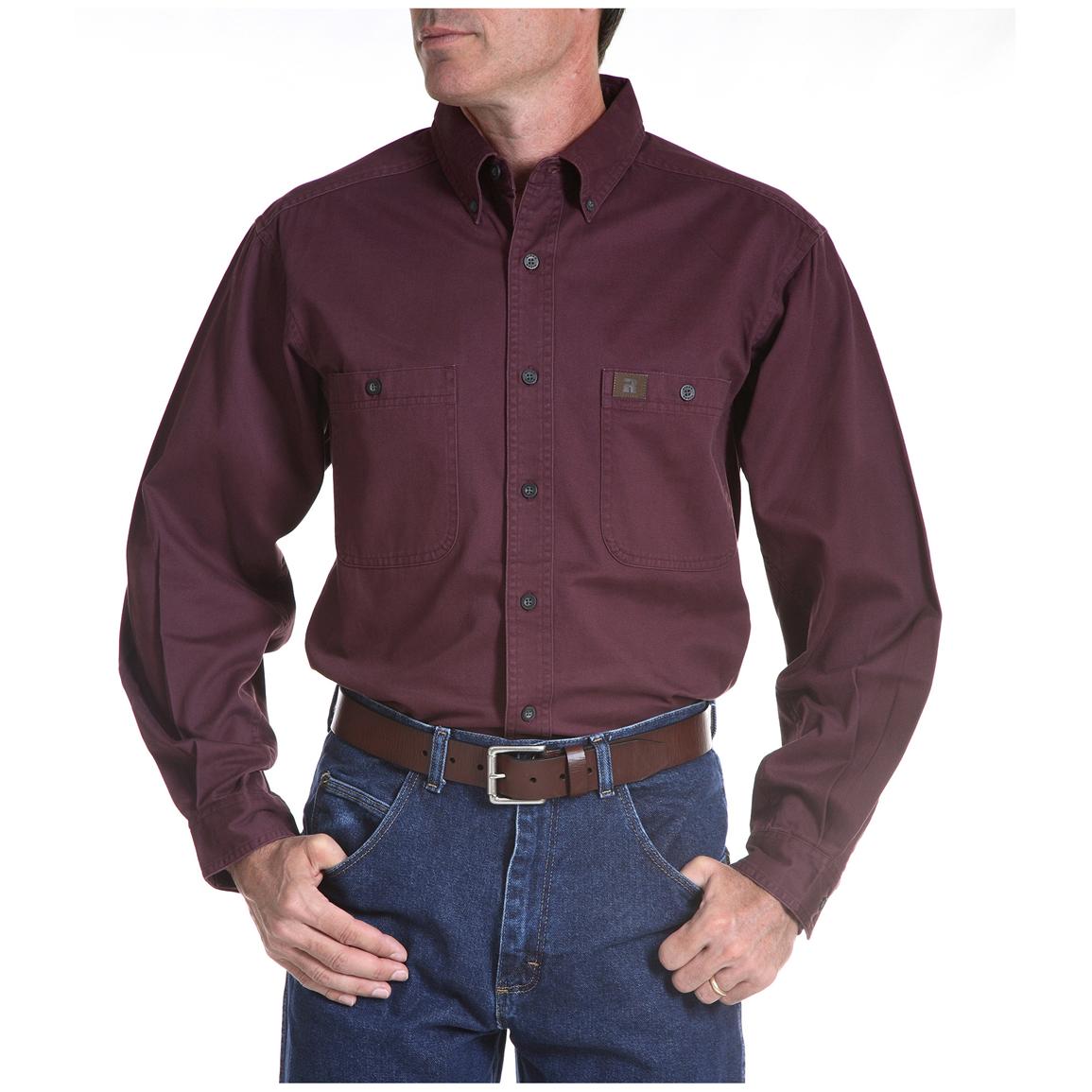 mens twill button down shirts