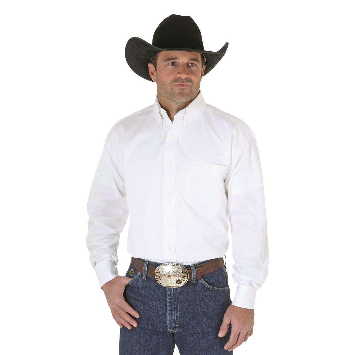 Wrangler Men's George Straight Long Sleeve Twill Shirt - 220026, Shirts ...