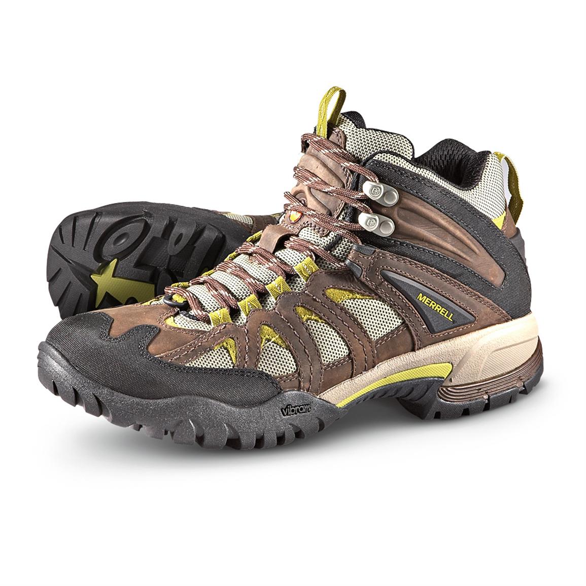 Men's Merrell® Ridgeline Vibram® Hikers, Bracken - 220250, Hiking Boots ...