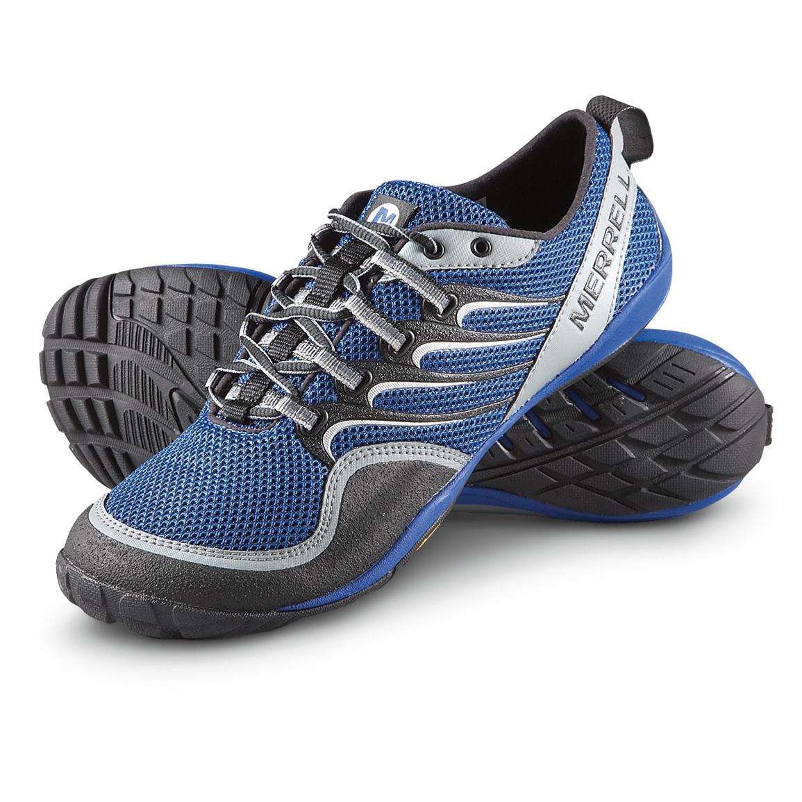 Men s Merrell Barefoot Trail Glove Shoes Blue 220252 Running Shoes 