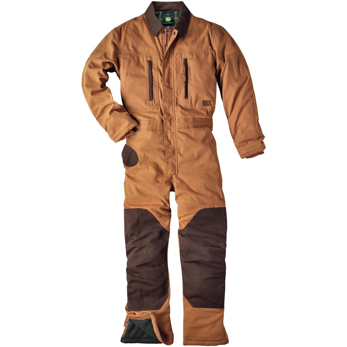 John Deere® 3M Thinsulate™ Insulated Duck Coveralls, Brown - 220286 ...