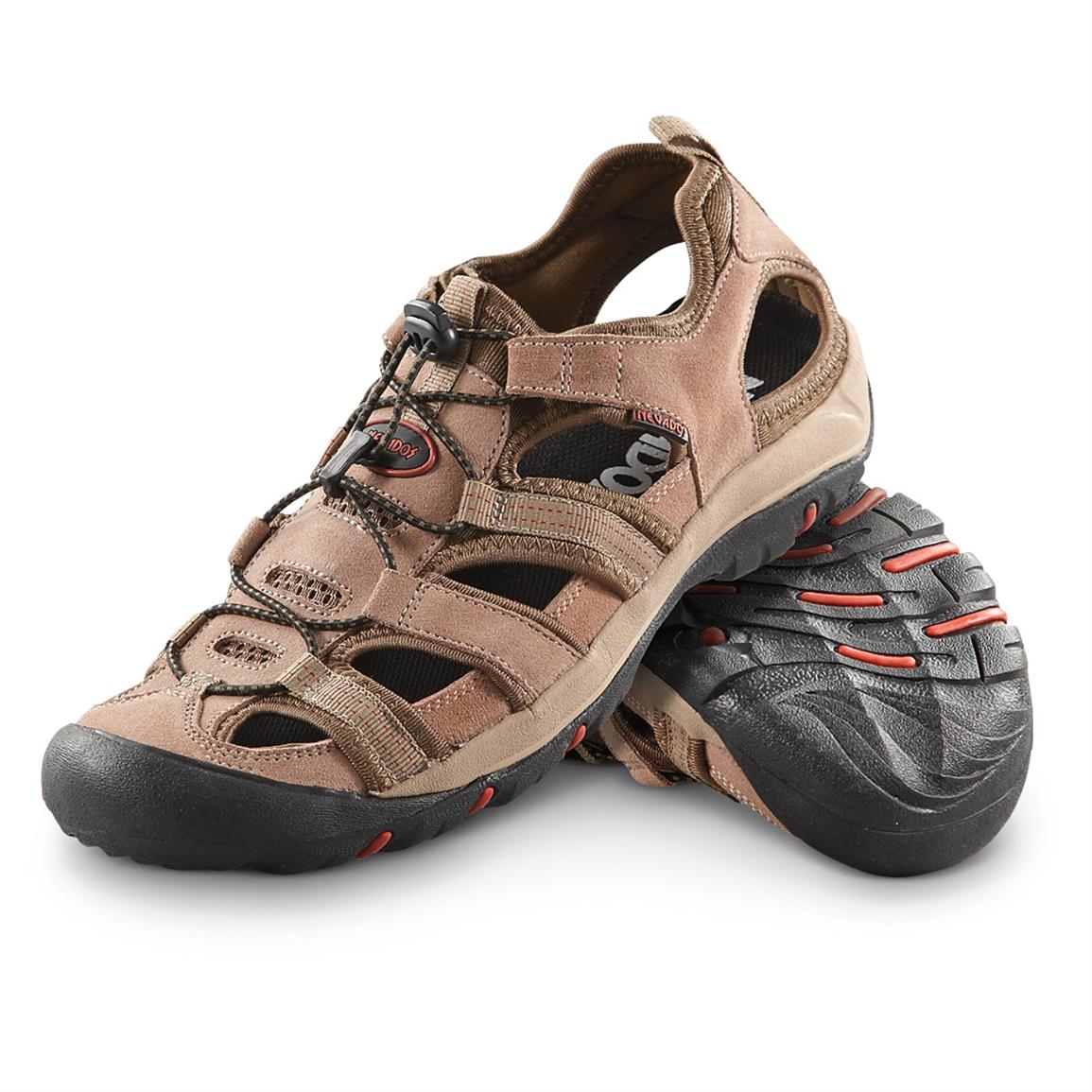 Men's Nevados® Harbor Suede Sandals, Light Brown - 221059, Sandals ...