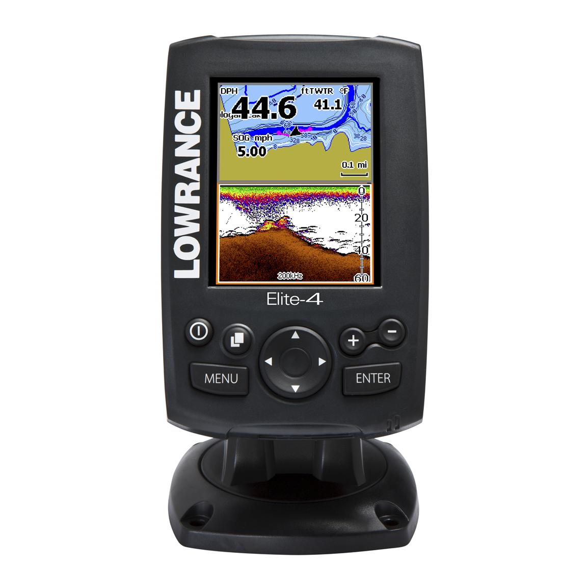 Lowrance® Elite-4 Fishfinder / GPS Chartplotter with ...