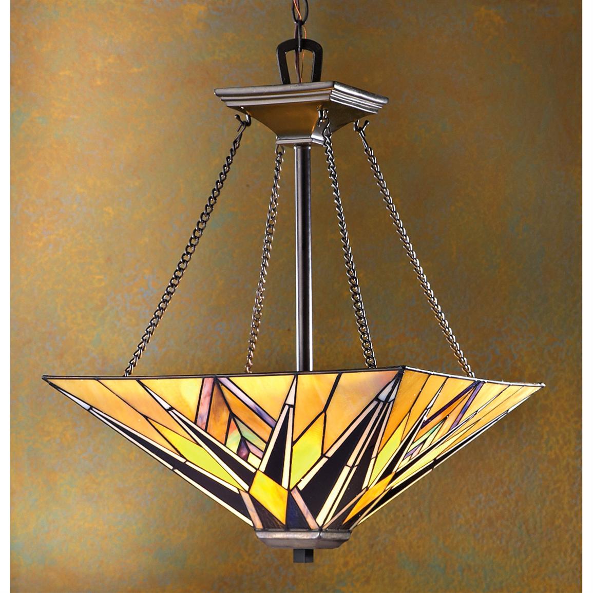 Quoizel® Falcon Tiffany-style Ceiling Pendant Lamp ...