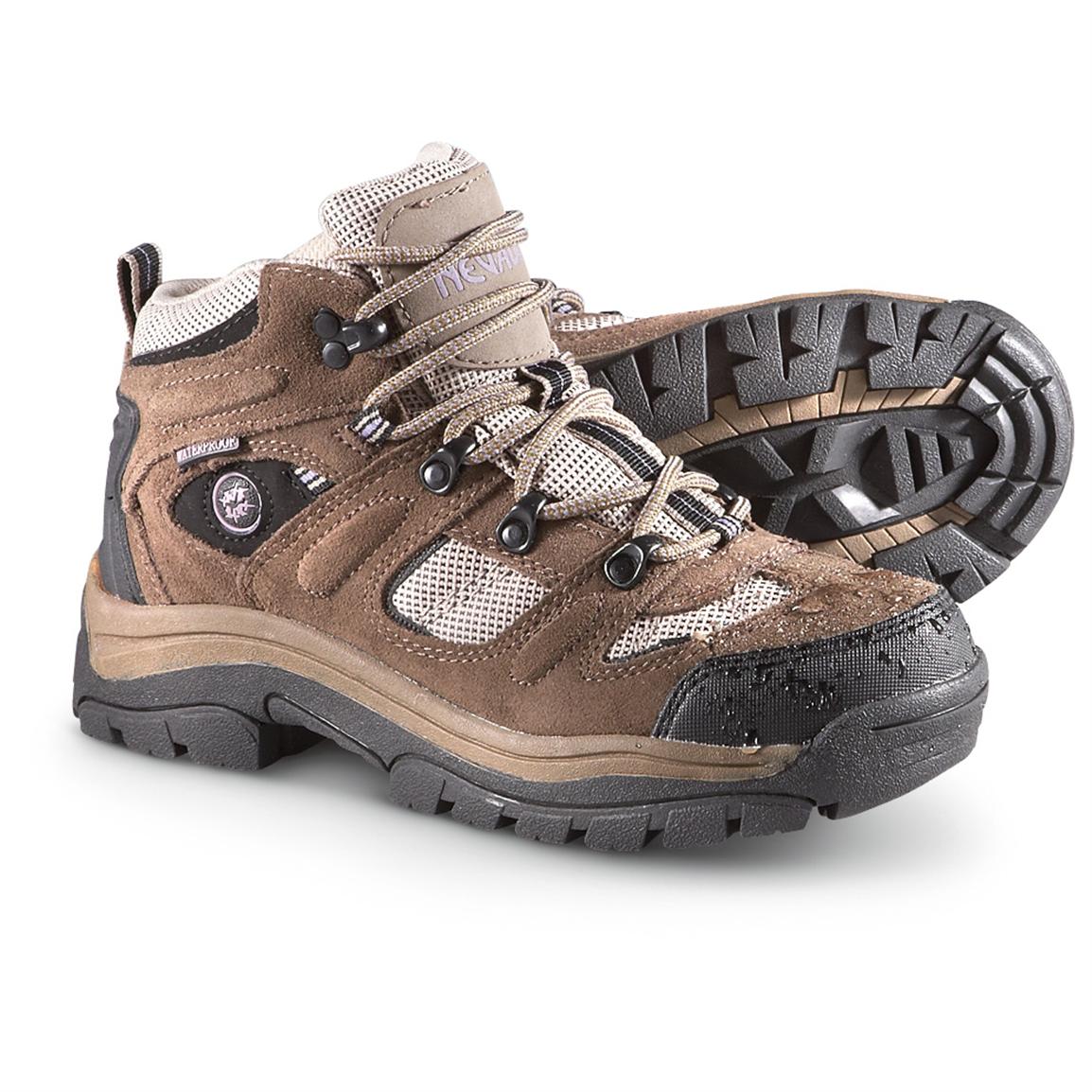Women's Nevados® Klondike Waterproof Hikers, Dark Brown - 221431