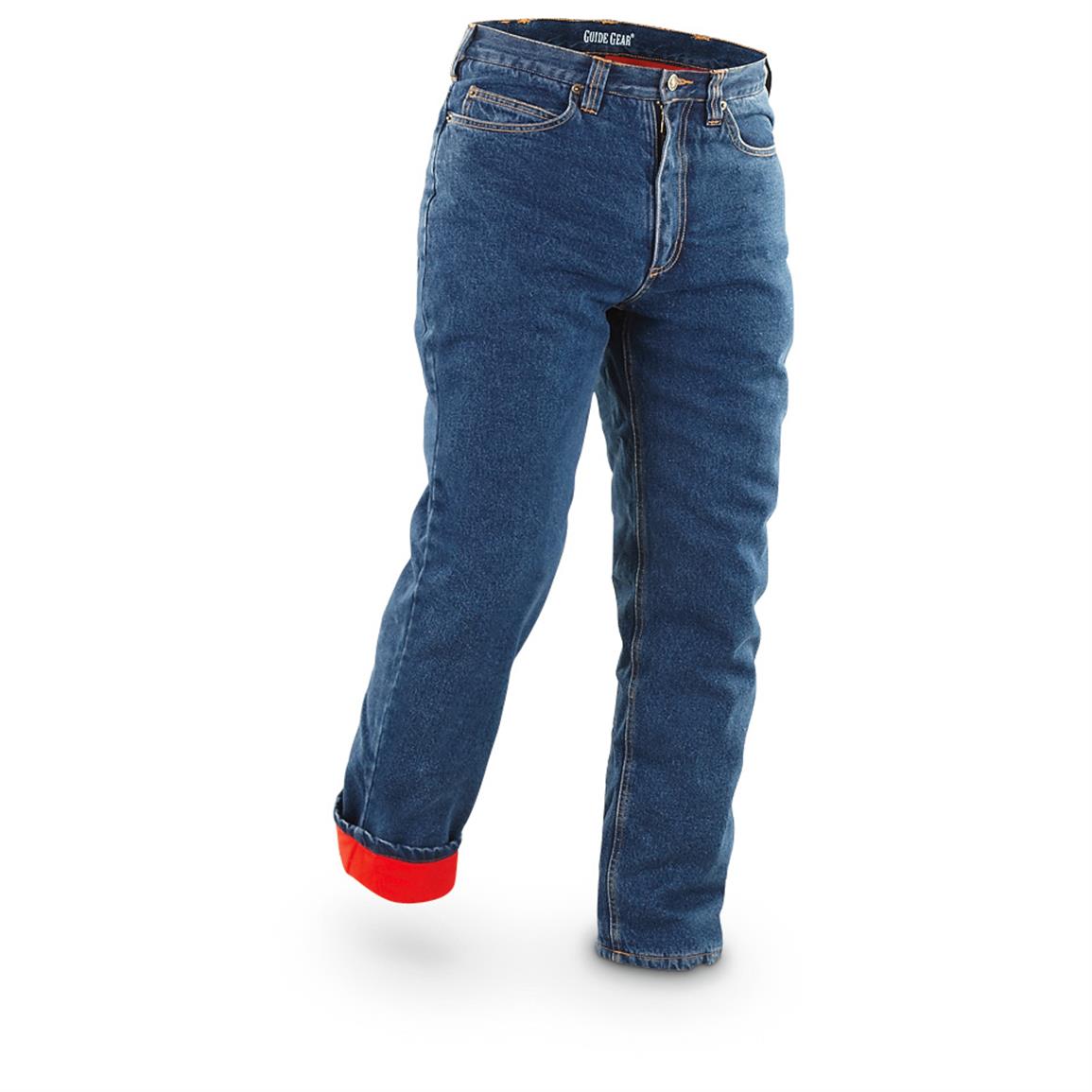 mens fleece lined jeans near me