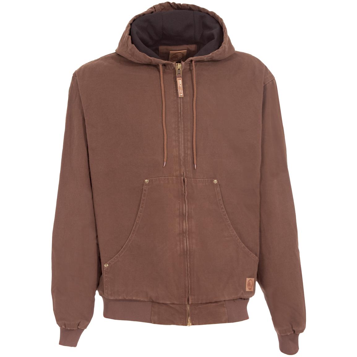 Men's Berne® Washed Hooded Jacket - 221578, Insulated Jackets & Coats ...