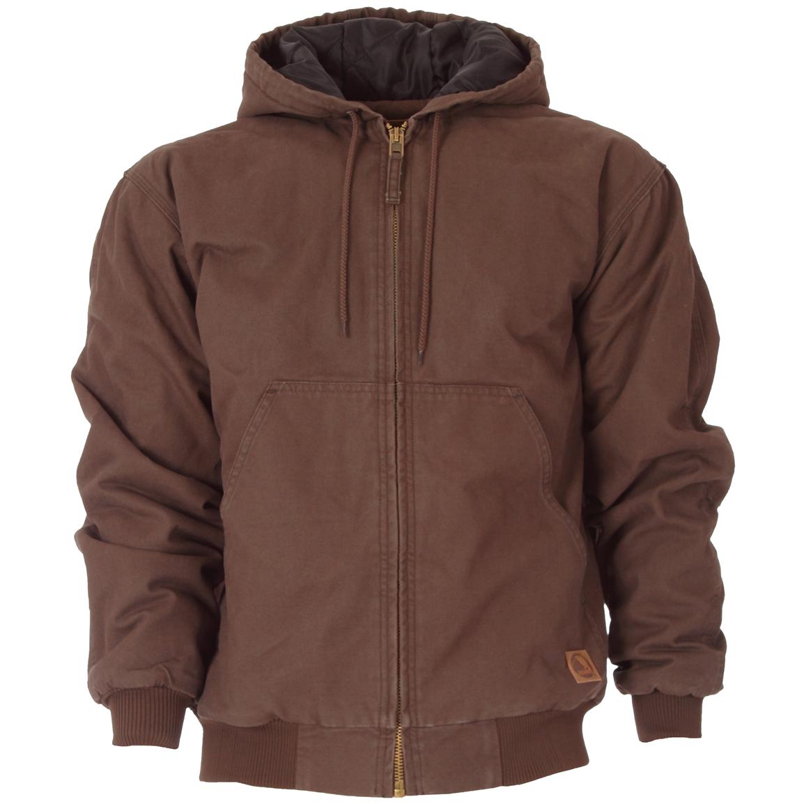 Men's Berne® Sanded Hooded Jacket - 221591, Insulated Jackets & Coats ...