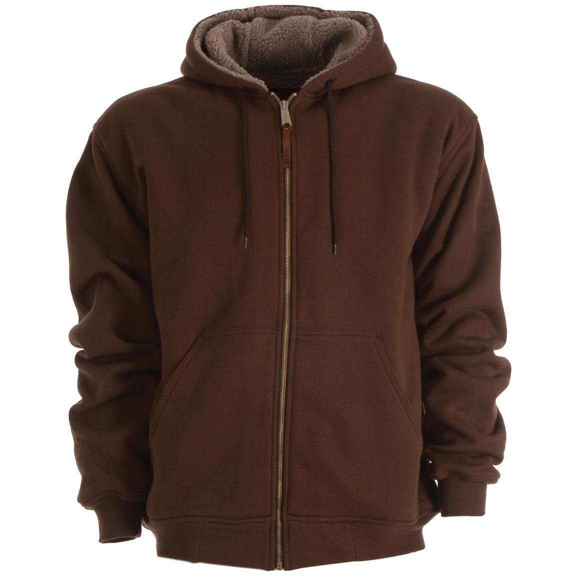 Sherpa - lined Zip Hoodie from Berne® - 221606, Sweatshirts & Hoodies ...