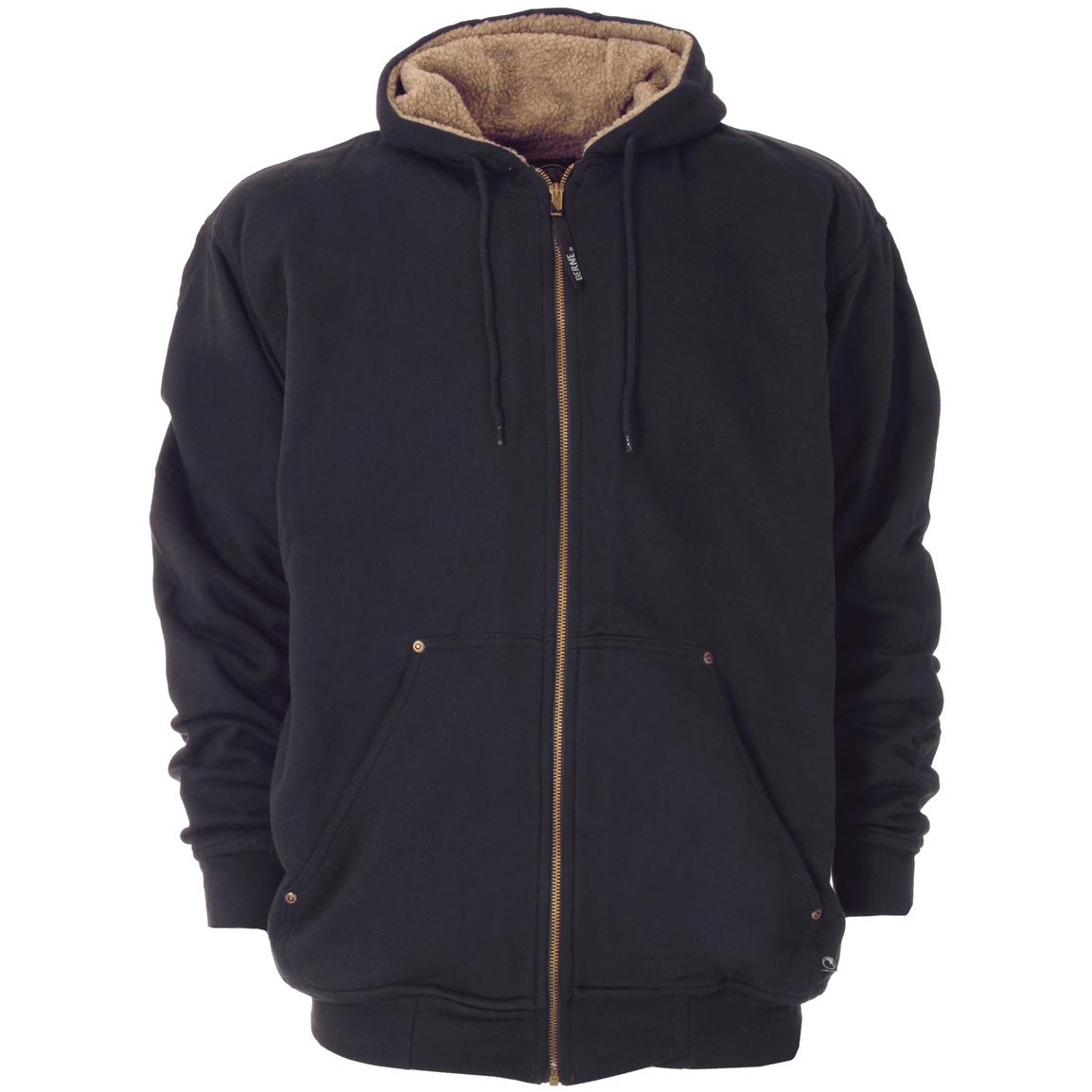 Sherpa - lined Zip Hoodie from Berne® - 221606, Sweatshirts & Hoodies ...