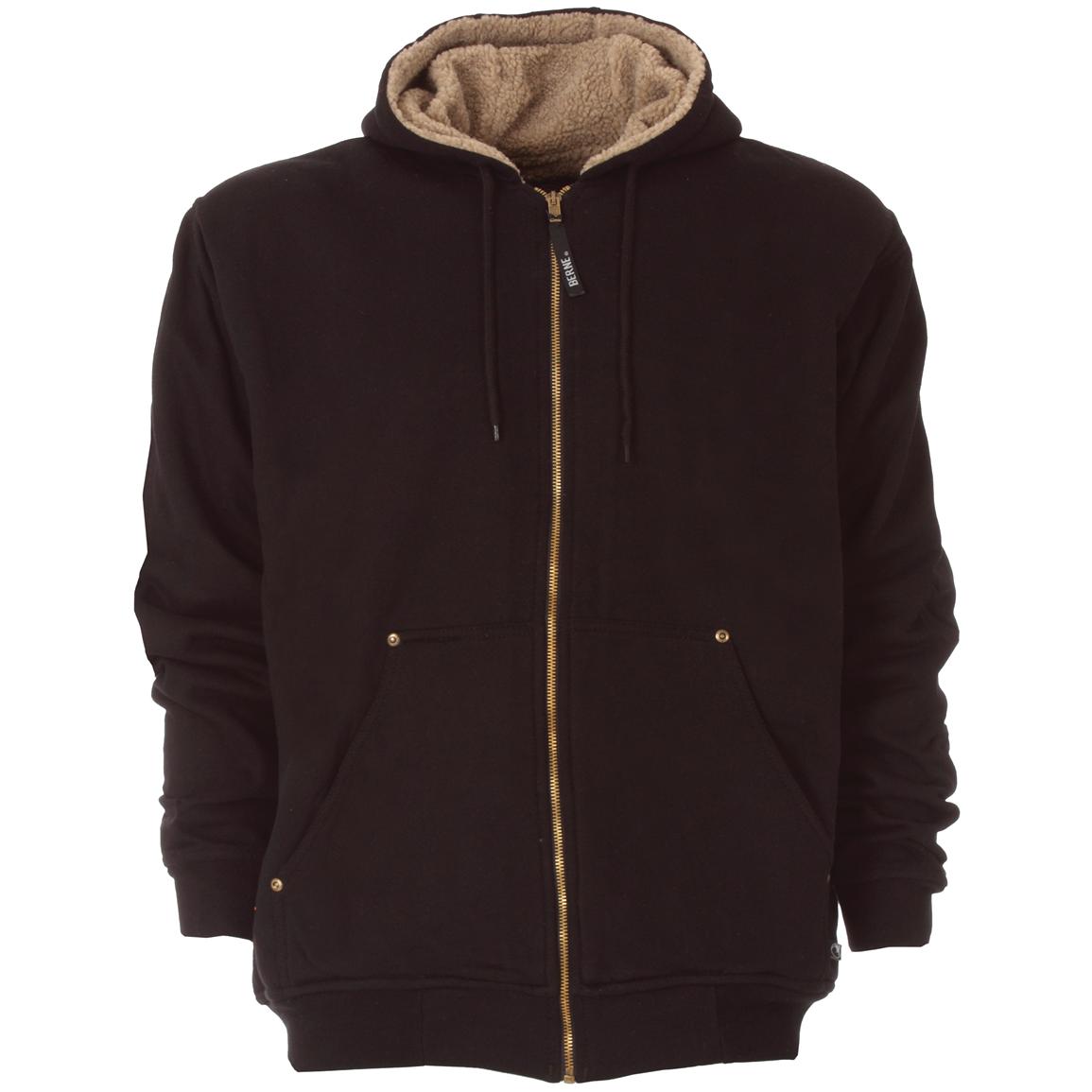 Sherpa - lined Zip Hoodie from Berne® - 221606, Sweatshirts & Hoodies ...
