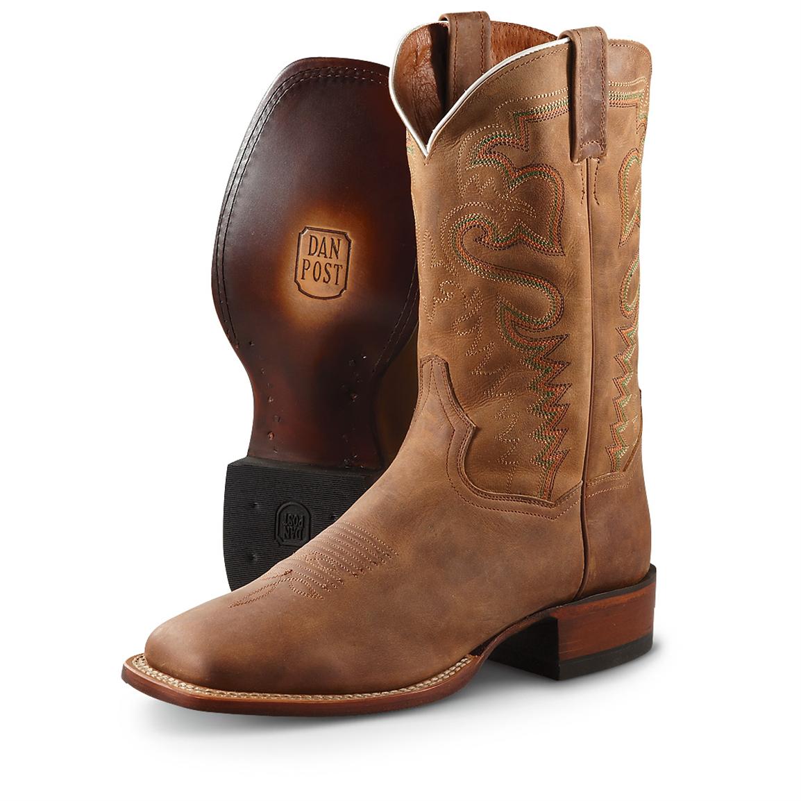 Men's Dan Post Boots® Weatherford Pull - on Western Boots, Cognac ...