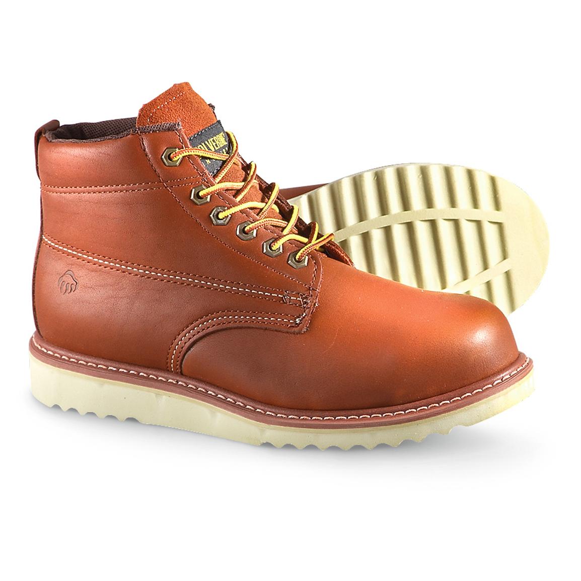 Men's Wolverine® Madsen Wedge Boots, Honey - 221861, Work Boots at ...