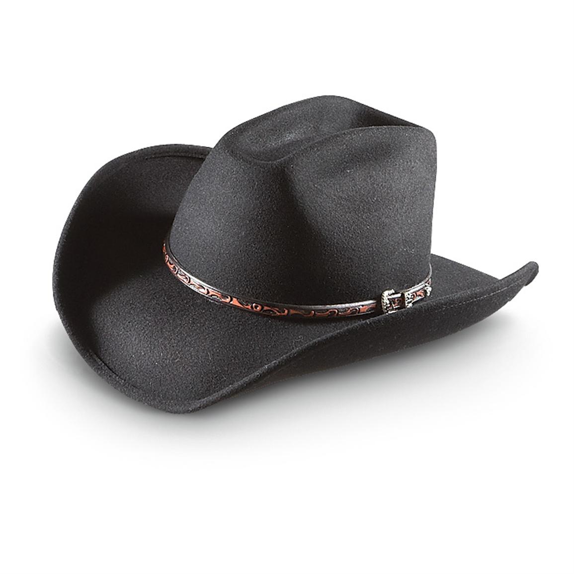 Scala™ Cowboy - style Wool Felt Western Hat - 221885, Hats & Caps at ...