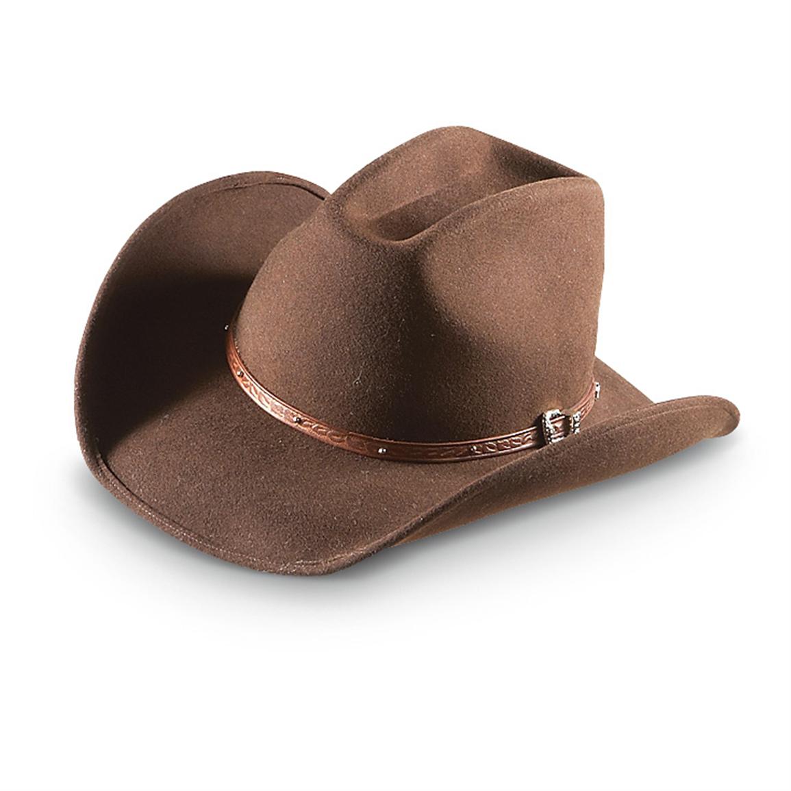 Scala™ Cowboy - style Wool Felt Western Hat - 221885, Hats & Caps at ...