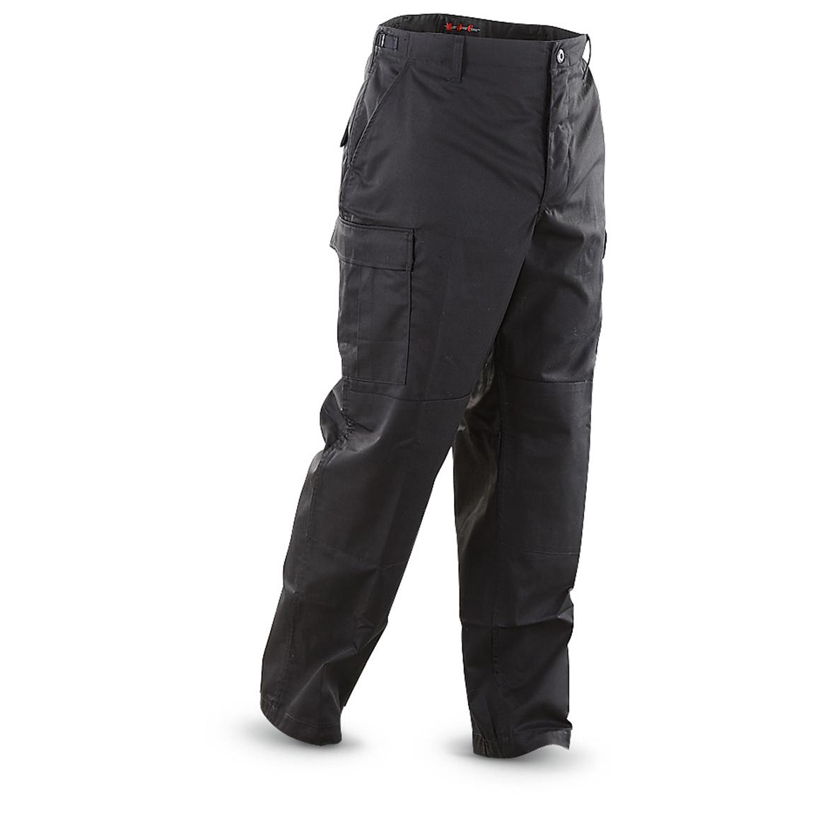Military - style M.O.C.® Twill BDU Pants, Black - 221960, Pants at ...