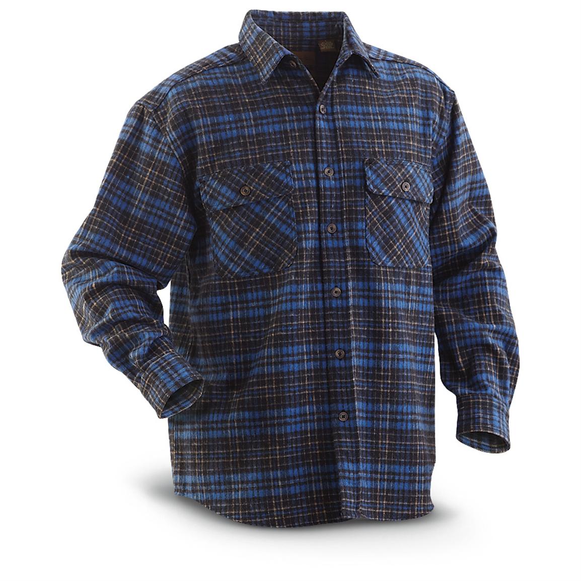 Marino Bay® Long - sleeved Yarn - dyed Plaid Shirt - 222440, Shirts at ...