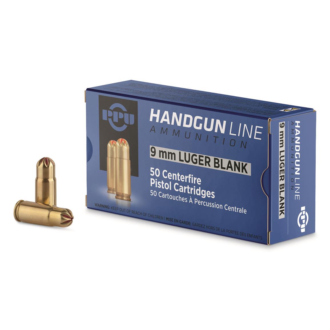 Ppu 9mm Standard Blank Ammo 50 Rounds 222527 9mm Ammo At Sportsman S Guide