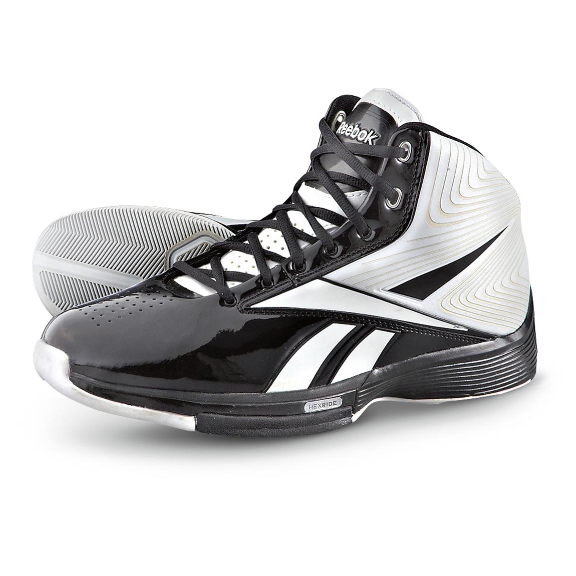 Men's Reebok® Tempo U - Form Basketball Shoes, Black / White - 222597,  Running Shoes \u0026 Sneakers at Sportsman's Guide