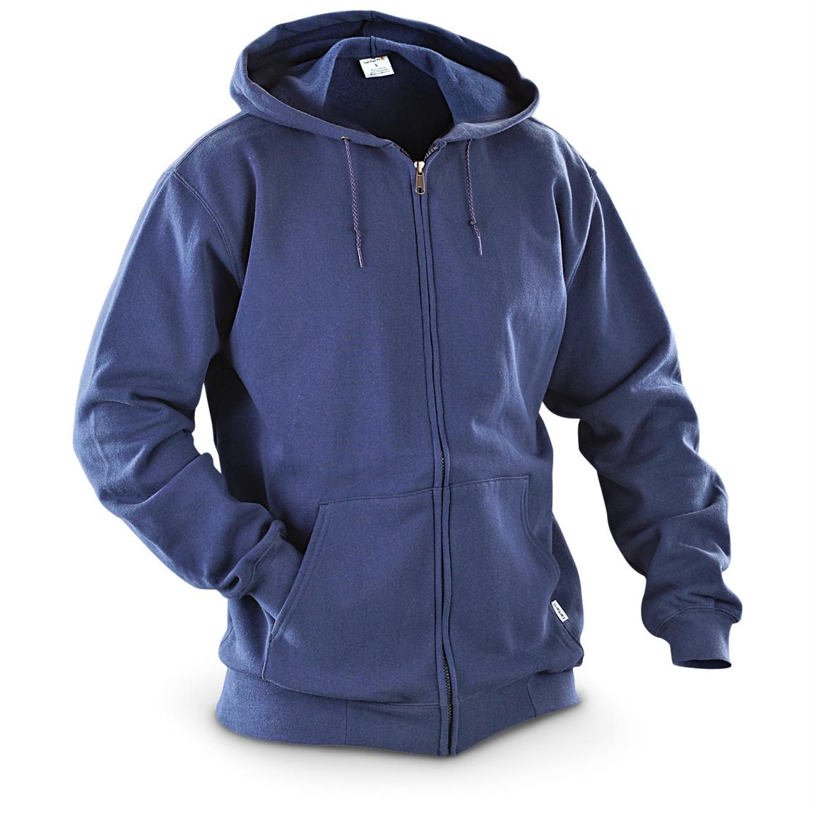 Carhartt® Full - zip Lightweight Hooded Sweatshirt, Navy - 223000 ...